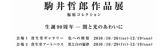 「駒井哲郎作品展　福原コレクション 生誕90周年－闇と光のあわいに」