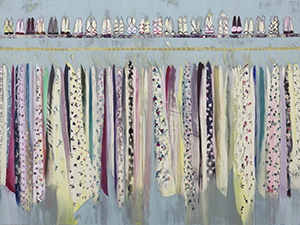 Flower closet 2014 194.0×259.0　アクリル、綿布